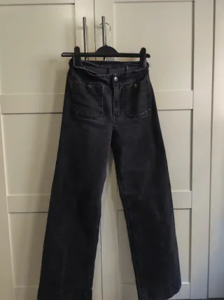 Stradivarius Jeans Gris Talla 36 Bolsillos