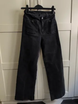 Stradivarius Jeans Gris Talla 36 Bolsillos