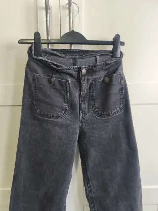 Stradivarius Jeans Gris Talla 36 Bolsillos