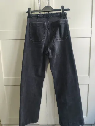 Stradivarius Jeans Gris Talla 36 Bolsillos