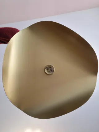 Lampadario rosso/oro in metallo