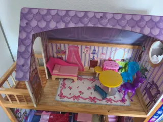 Casita de muñecas de madera 3 pisos