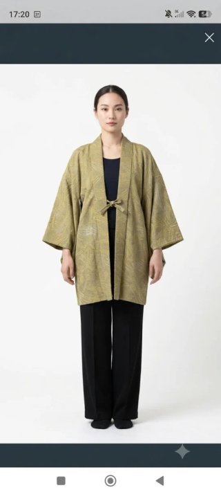 Kimono Haori Japonés Original Verde Talla Única