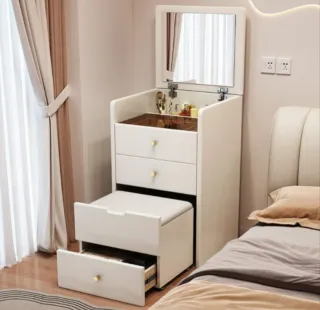 Tocador blanco con luces LED