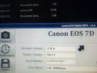 Canon EOS 7D con 9677 shuttercount