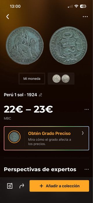 Moneda Un Sol 1924 Perú