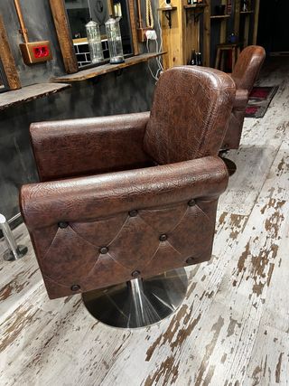 2 Sillones Barbería Vintage Piel
