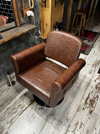 2 Sillones Barbería Vintage Piel