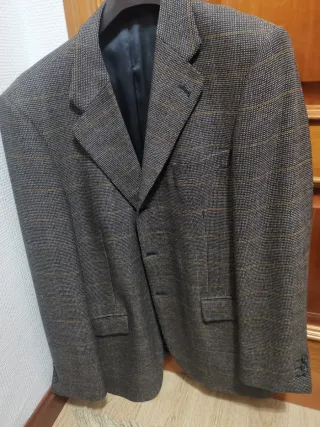 Chaqueta de traje L/XL Marrón y Azul