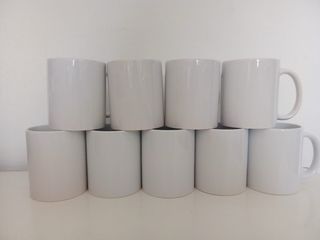 18 Tazas blancas e interior color para sublimar