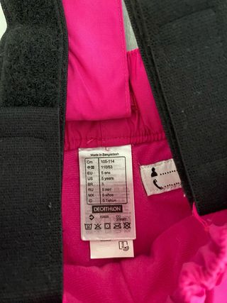 Pantalón nieve niña Wedze T5. Nuevo