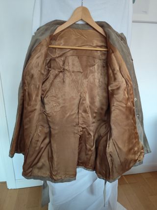 Chaqueta ante vintage beige/marrón