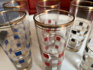 Vasos tubo vintage multicolor