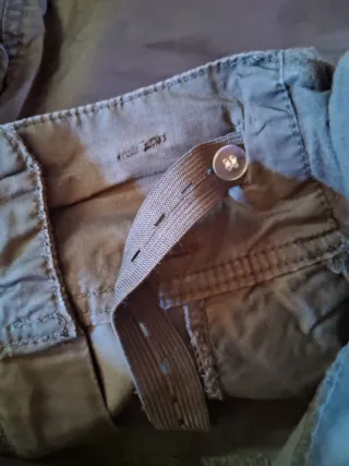 Pantalón corto premamá grisazulado