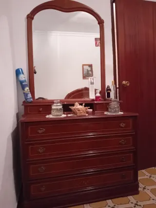 Conjunto habitacion matrimonio de madera