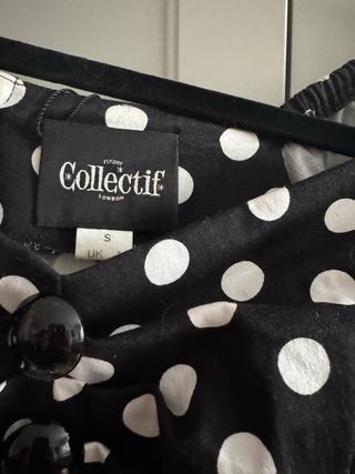 Vestido Falla lunares negro talla S