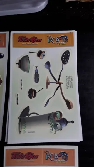 6 Cromos Robots Tosta Rica Troquelados