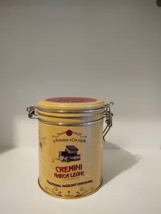 Scatolina Leone in latta con gancio