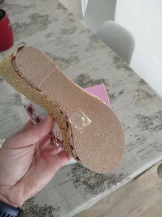 Sandalias de cuña Mariposa Rojo