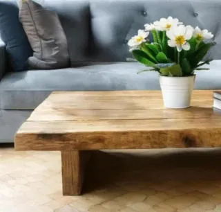 Mesa de centro madera maciza 5cm