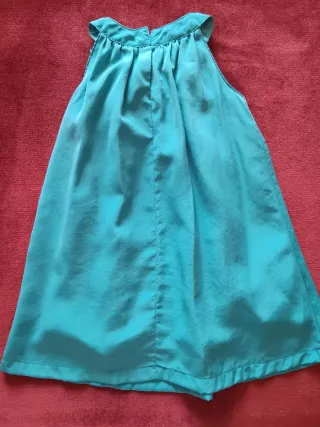 Vestido niña tirantes flores turquesa