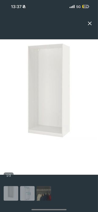 Estructura armario PAX Ikea blanca