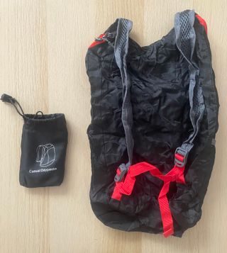 Mochila plegable VANAHHEIMR azul y naranja