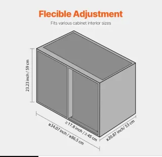 VEVOR Armario de Esquina con Bisagras Abatibles