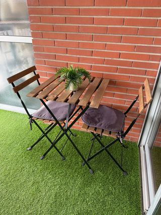 Mesa y 2 Sillas Jardín Tarno IKEA