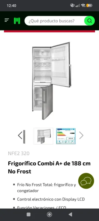 Envase plástico nevera Teka