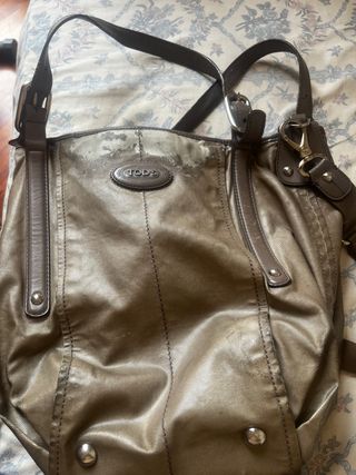 Borsa Tod's G-Bag tela cerata color talpa