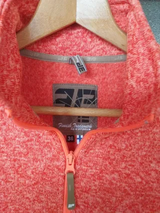 Felpa con zip arancione taglia S