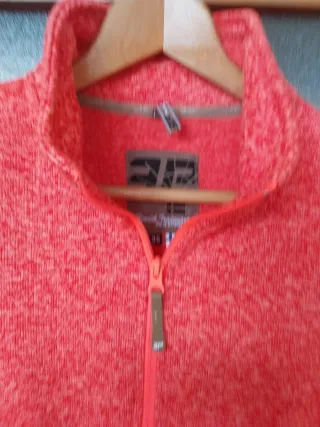 Felpa con zip arancione taglia S