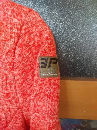 Felpa con zip arancione taglia S