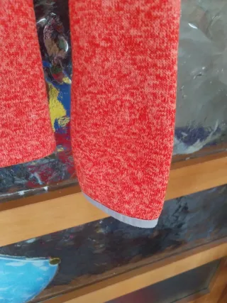 Felpa con zip arancione taglia S