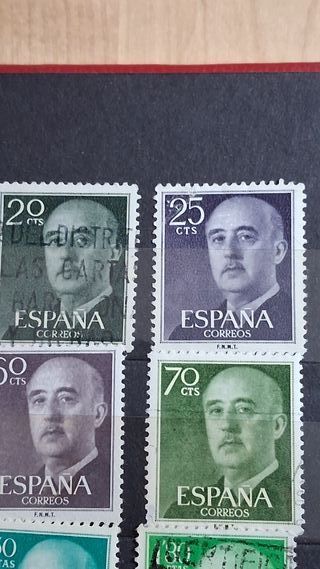 Serie Básica Franco 25 valores sellos España