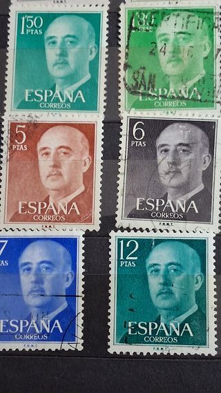 Serie Básica Franco 25 valores sellos España