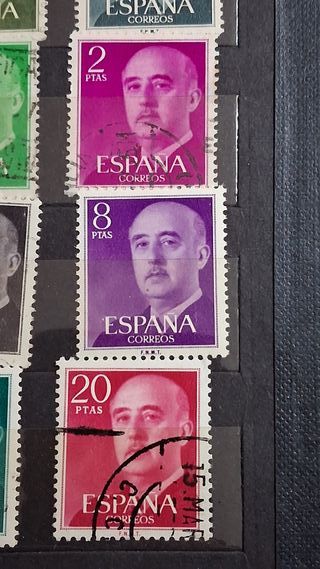 Serie Básica Franco 25 valores sellos España