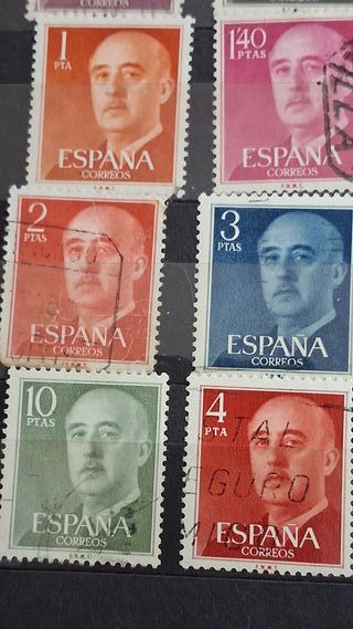 Serie Básica Franco 25 valores sellos España