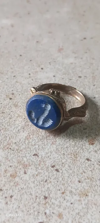 Anello sigillo afghano vintage mm 19,4
