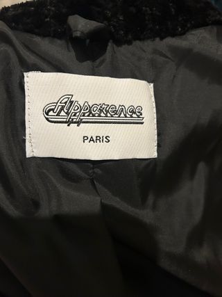 Abrigo de pelo negro marca Apparence (París)