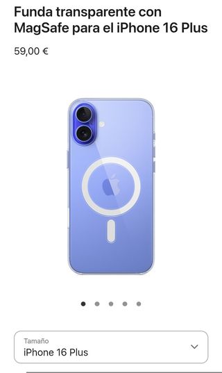 Funda transparente con MagSafe para el iPhone 16 Plus