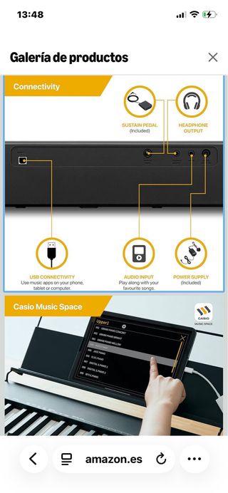 Piano Digital Casio CDP-S110 con Soporte
