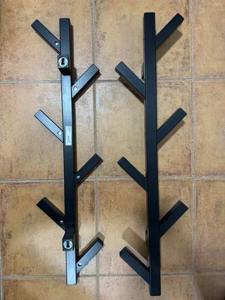 Percheros IKEA TJUSIG Negro (2 unidades)