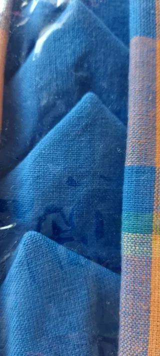 Mantel y 6 servilletas cuadros