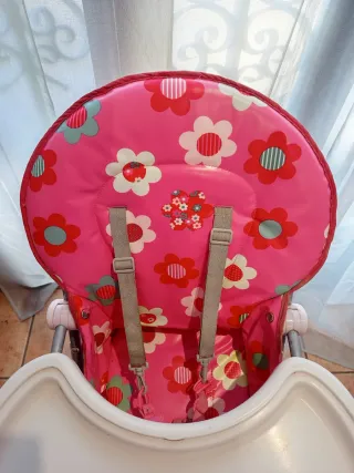 Trona, silla de comer para bebé con estampado flor