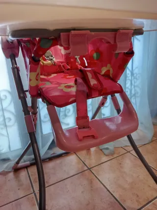 Trona, silla de comer para bebé con estampado flor