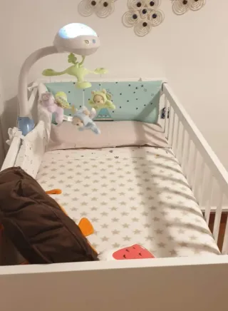 Cuna colecho y camita bebé