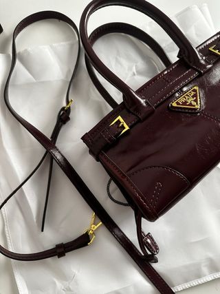 Bolso Prada Rojo Piel Charol