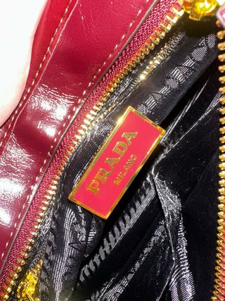 Bolso Prada Rojo Piel Charol